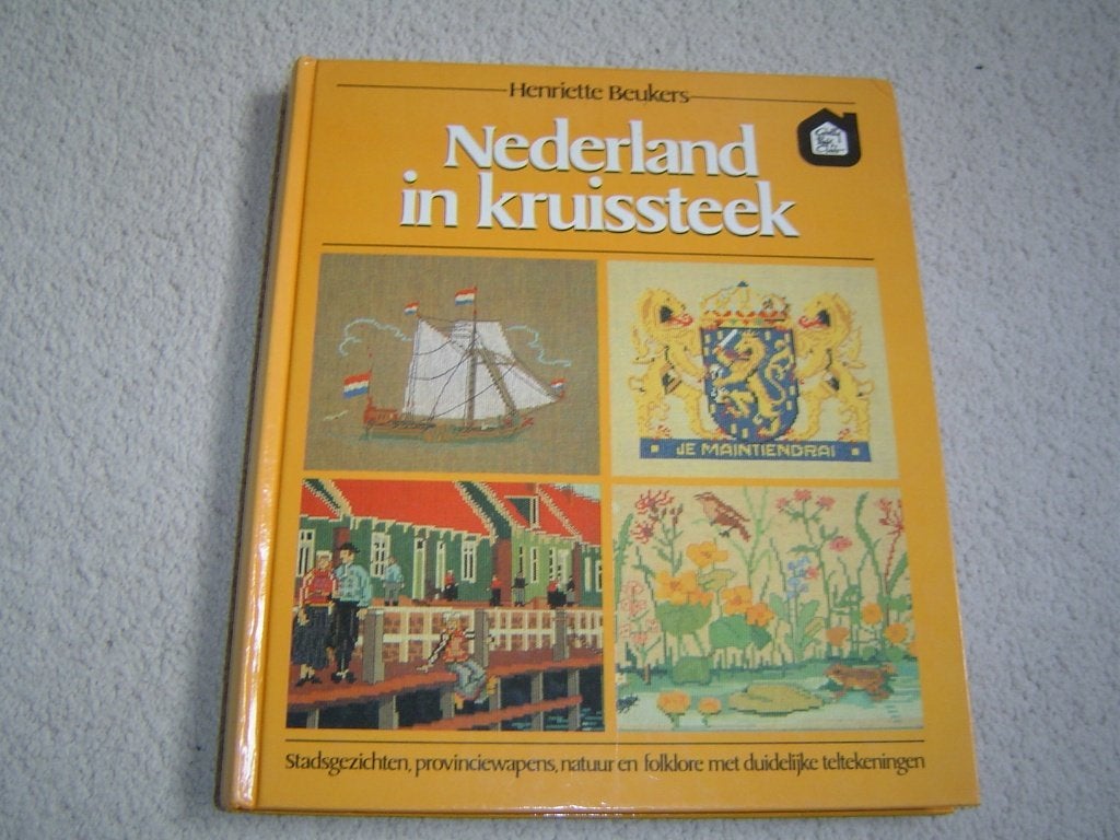 boek ; Nederland in kruissteek, Boeken, Ophalen of Verzenden, Borduren en Naaien, Gelezen, Henriette Beukers