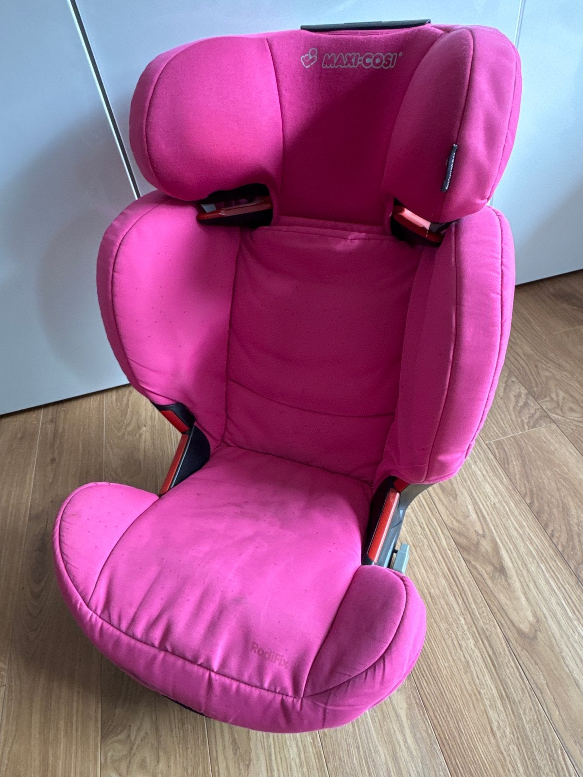 Maxi-Cosi RodiFix autostoel - Roze, Ophalen, Autogordel of Isofix, Gebruikt, 15 t/m 36 kg