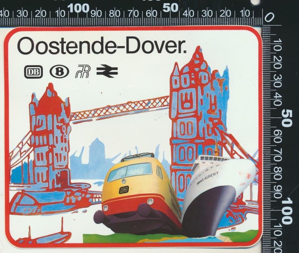 Sticker: Oostende - Dover, Verzamelen, Stickers, Zo goed als nieuw, Bedrijf of Vereniging, Ophalen of Verzenden