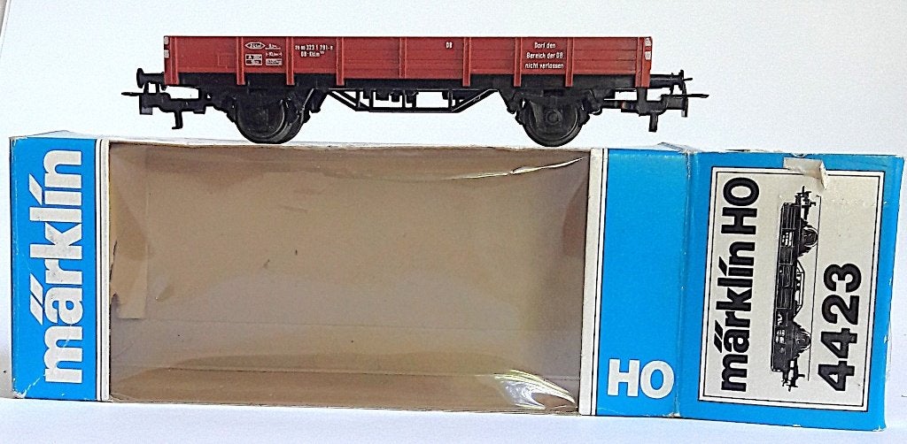 Märklin H0 4423 platte wagon in originele verpakking, Wisselstroom, Wagon, Ophalen of Verzenden, Zo goed als nieuw