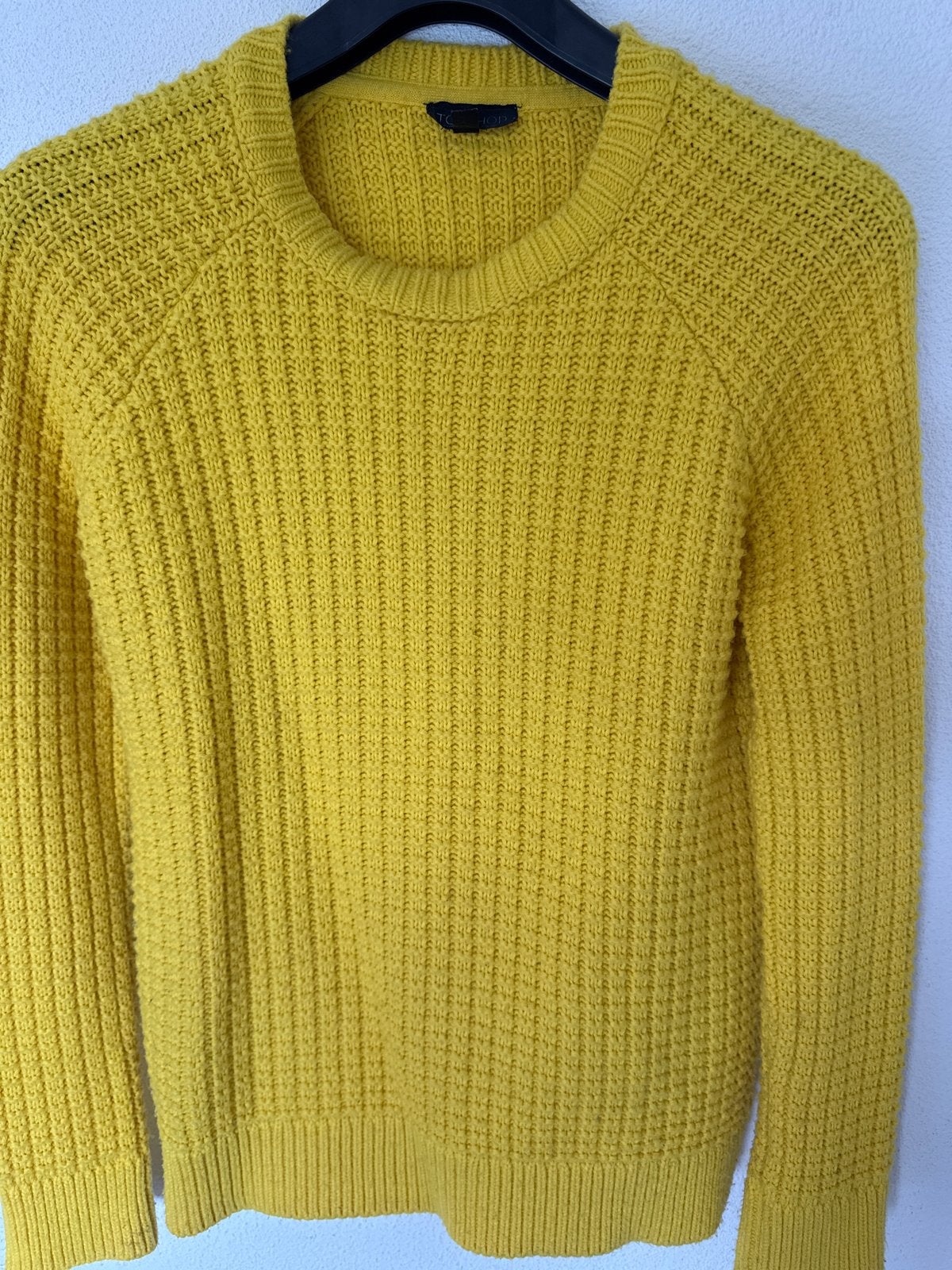 Topshop Gele Gebreide Trui Maat L, Kleding | Dames, Truien en Vesten, Ophalen of Verzenden, Zo goed als nieuw, Maat 42/44 (L)