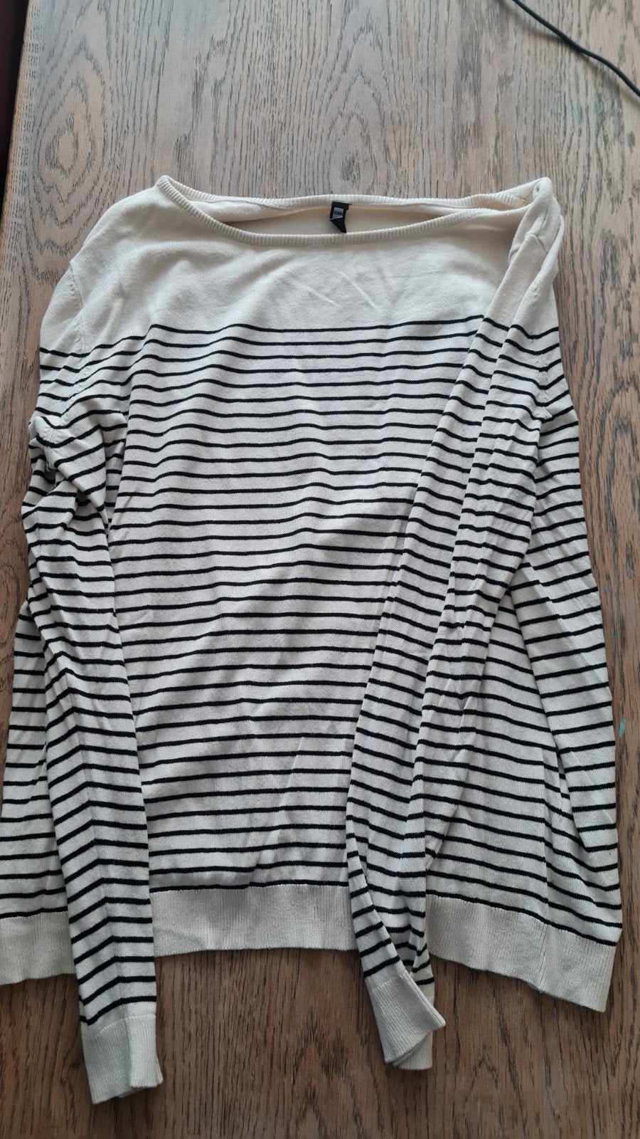 Hema gestreepte trui, valt als XXXL, Wit, Maat 46/48 (XL) of groter, Ophalen of Verzenden, Gedragen