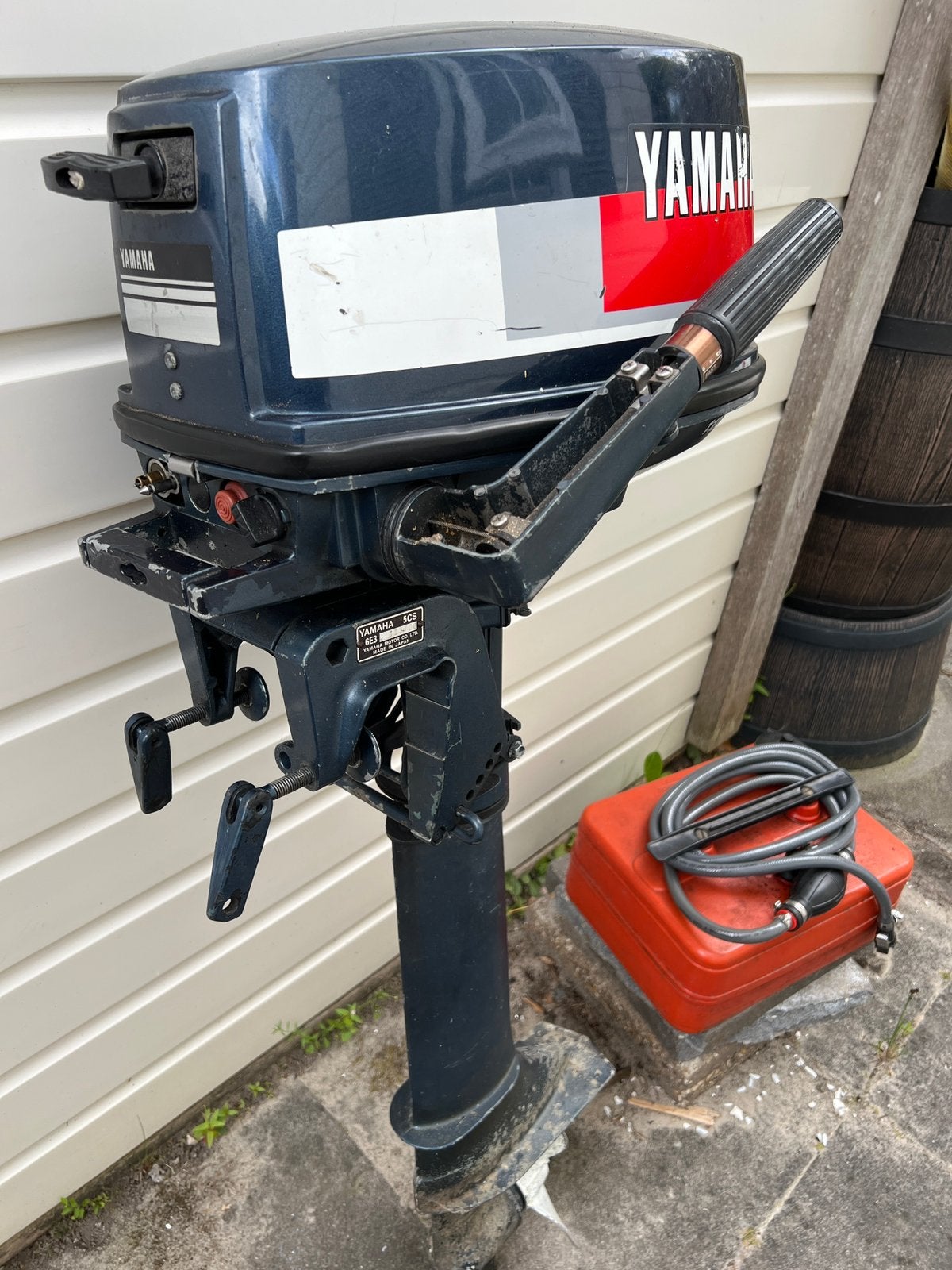 Yamaha buitenboordmotor 4pk, 2takt, langstaart met tank, Watersport en Boten, Ophalen, Gebruikt, Minder dan 5 pk, Buitenboordmotor