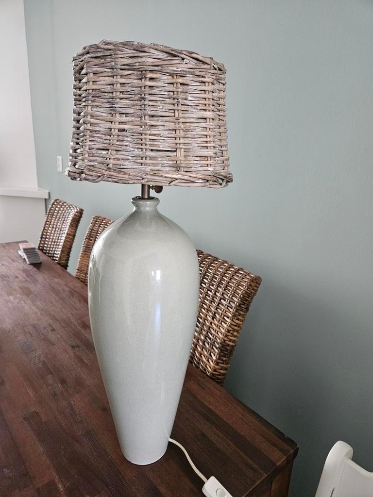 Staande lamp, tafellamp, riet, rotan, Ophalen, 75 cm of meer