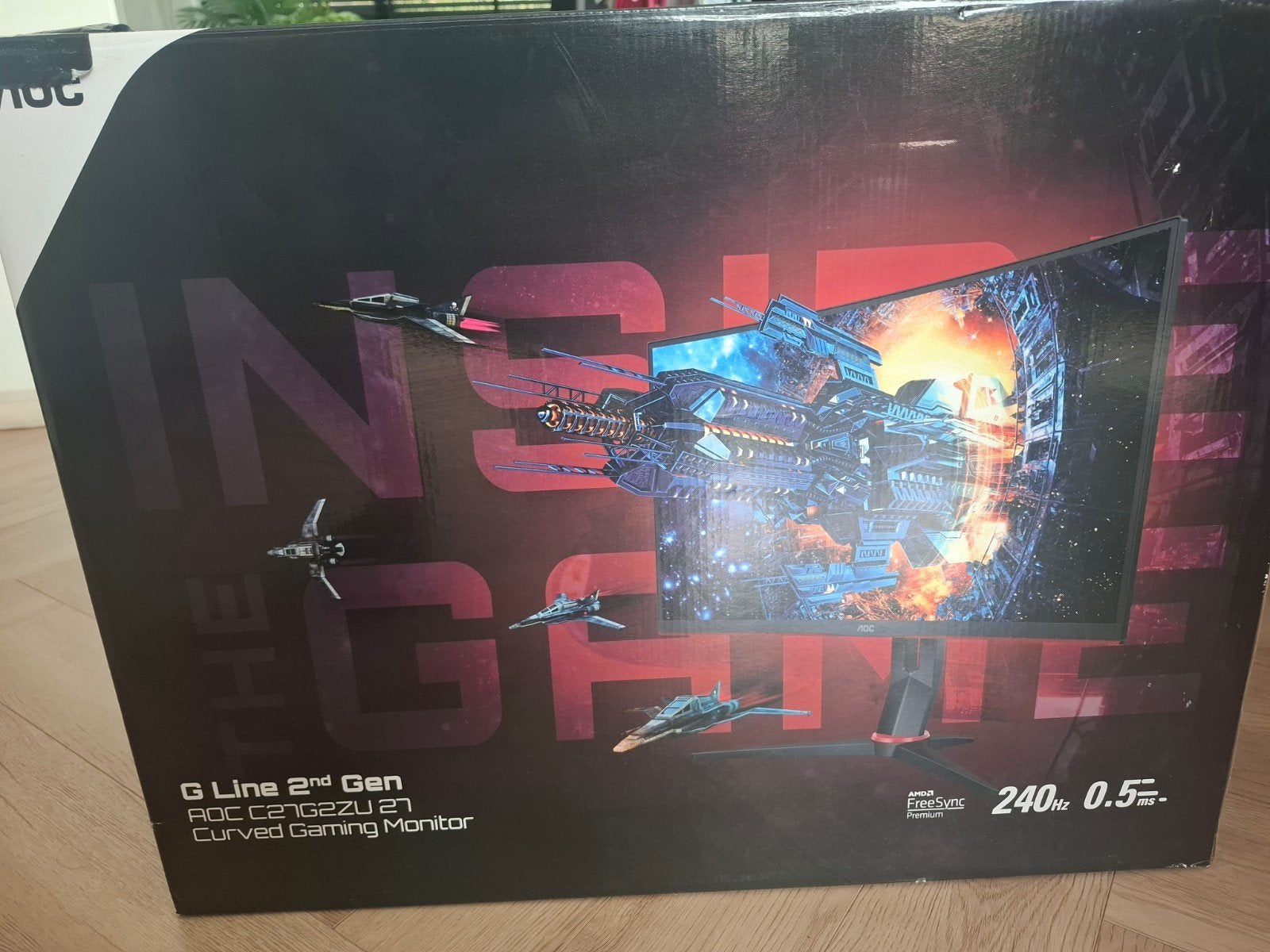 Curved Gaming Monitor AOC 27", Computers en Software, Monitoren, In hoogte verstelbaar, Zo goed als nieuw, 201 Hz of meer, LED