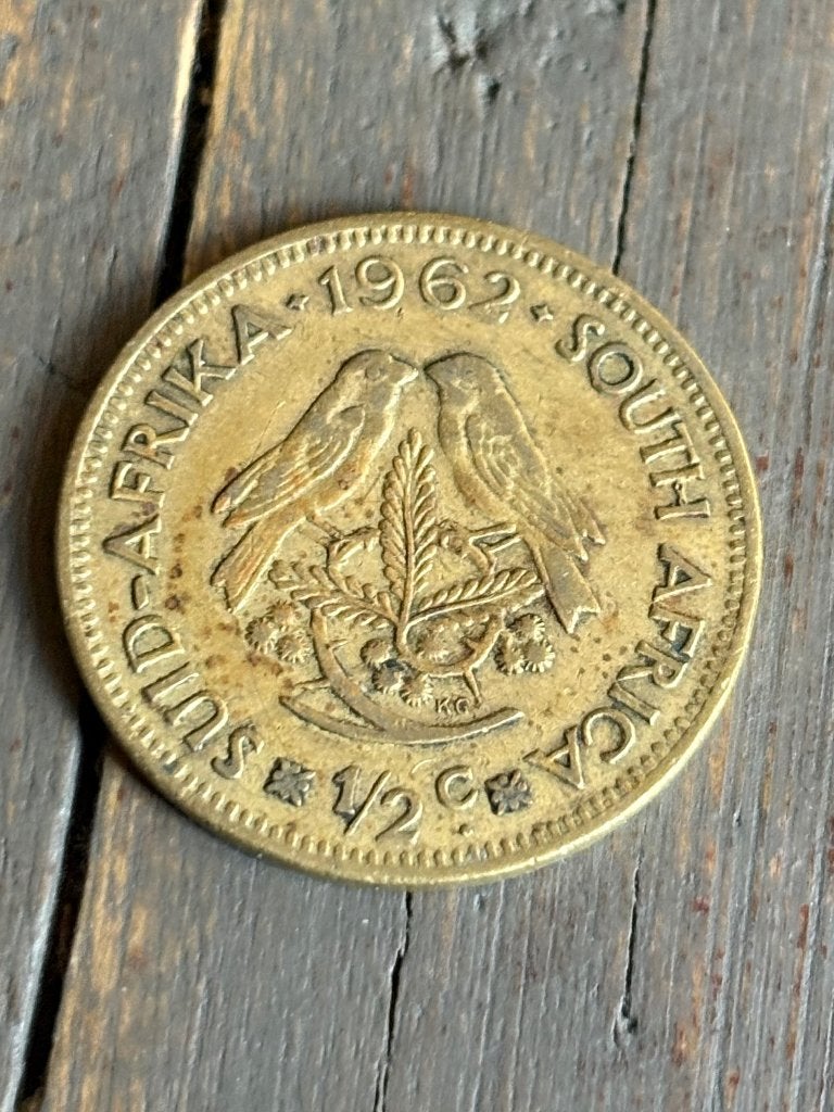 1/2 Cent 1962 zuid afrika, Postzegels en Munten, Ophalen of Verzenden, Zuid-Afrika, Losse munt