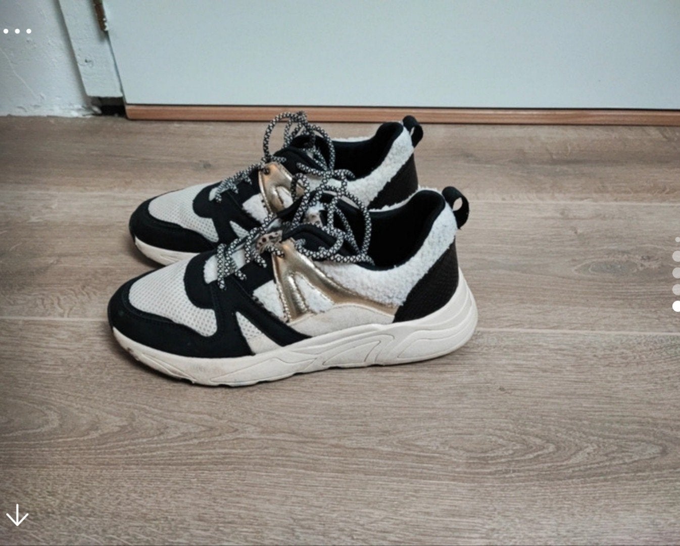 Posh Dames Sneakers Zwart, Wit & Goud - Maat 41, Zwart, Ophalen of Verzenden, Posh, Sneakers of Gympen