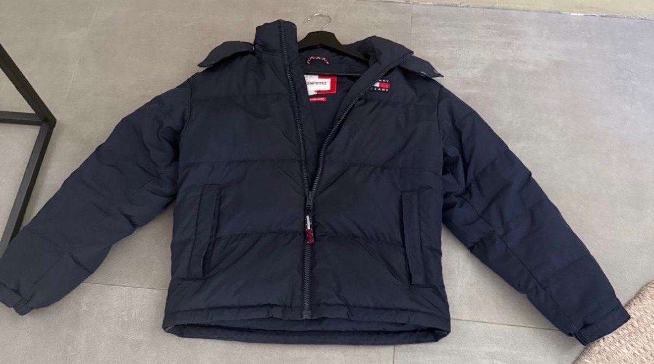 Tommy Hilfiger Alaska Puffer Jas XXS - Donkerblauw, Ophalen, Zo goed als nieuw, Jongen, Jas