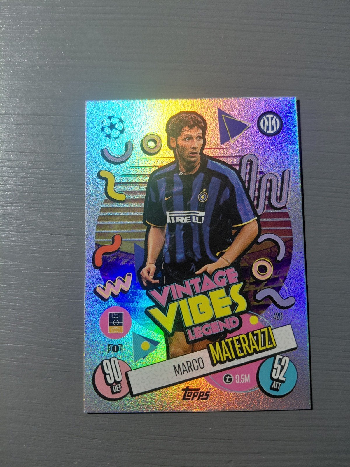 marco materazzi (inter milan) vintage vibes legend topps, Verzamelen, Ophalen of Verzenden, Nieuw, Buitenlandse clubs, Spelerskaart