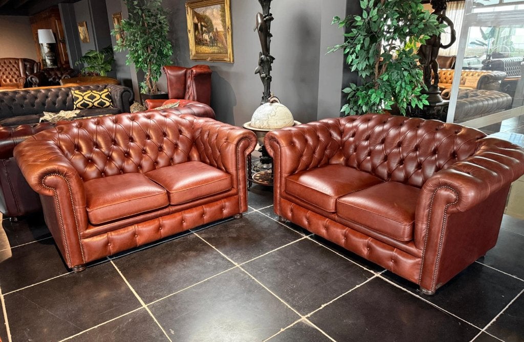Chesterfield sofa's, Huis en Inrichting, Banken | Bankstellen, Springvale, 150 tot 200 cm, Vintage, Tweepersoons