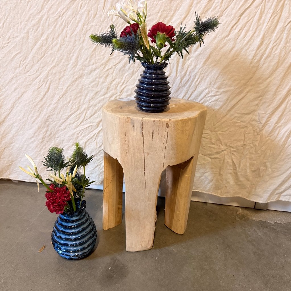 boomstam kruk – teak - 30 x 30 cm - Gratis bezorgd, TTM Wonen, Meubels – (Perzische) Tapijten en Woonaccessoires, Taag 63, 2491 CS, Den Haag (Forepark)