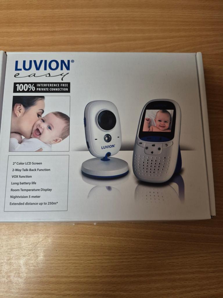 Luvion Easy Babyfoon met Camera en Terugspreekfunctie, Kinderen en Baby's, Babyfoons, Ophalen of Verzenden, Zo goed als nieuw