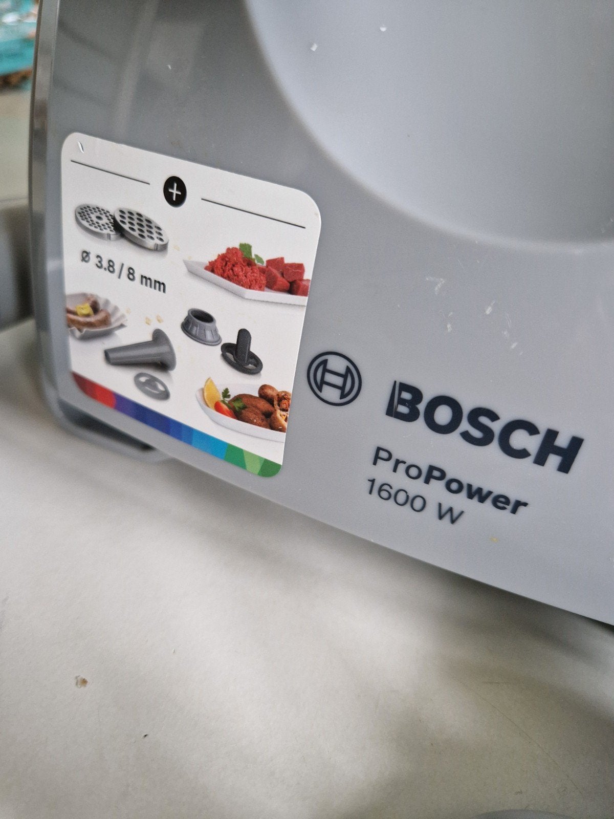 Bosch ProPower 1600W Vleesmolen - Zo goed als nieuw, Ophalen of Verzenden, Zo goed als nieuw