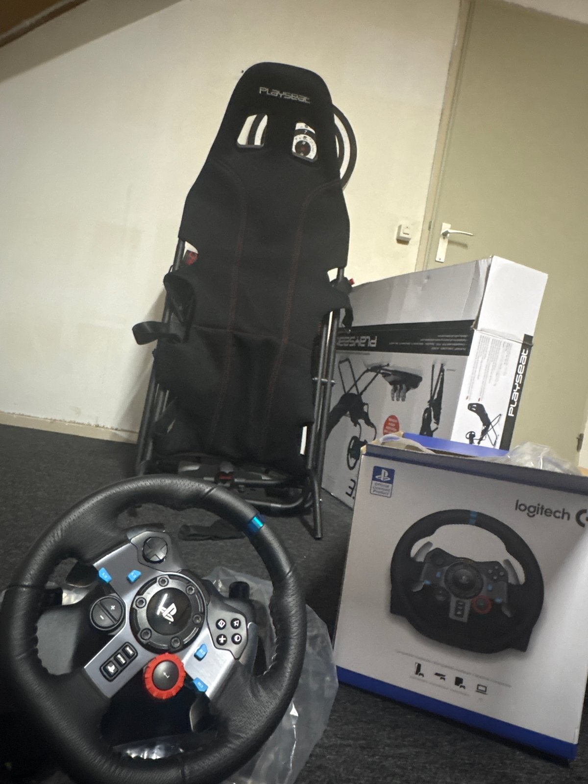Playseat Challenge & Logitech G29 racestuur, Racestoel, Force feedback, Zo goed als nieuw, Playseat