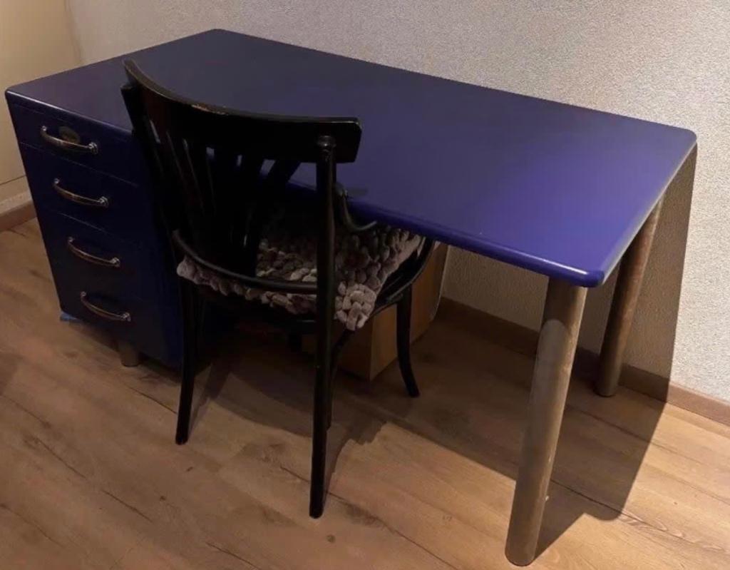 bureau Malibu, Huis en Inrichting, Gebruikt, Schoolbureau, 70 cm, Blauw