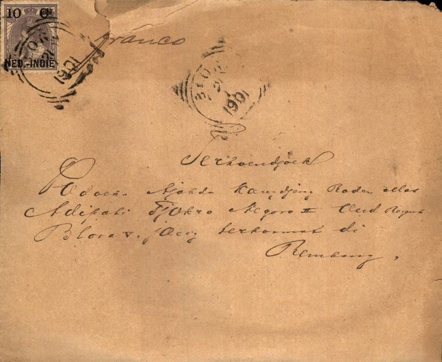 Nederlands Indië - Stempels - 1901, Ophalen of Verzenden, Envelop