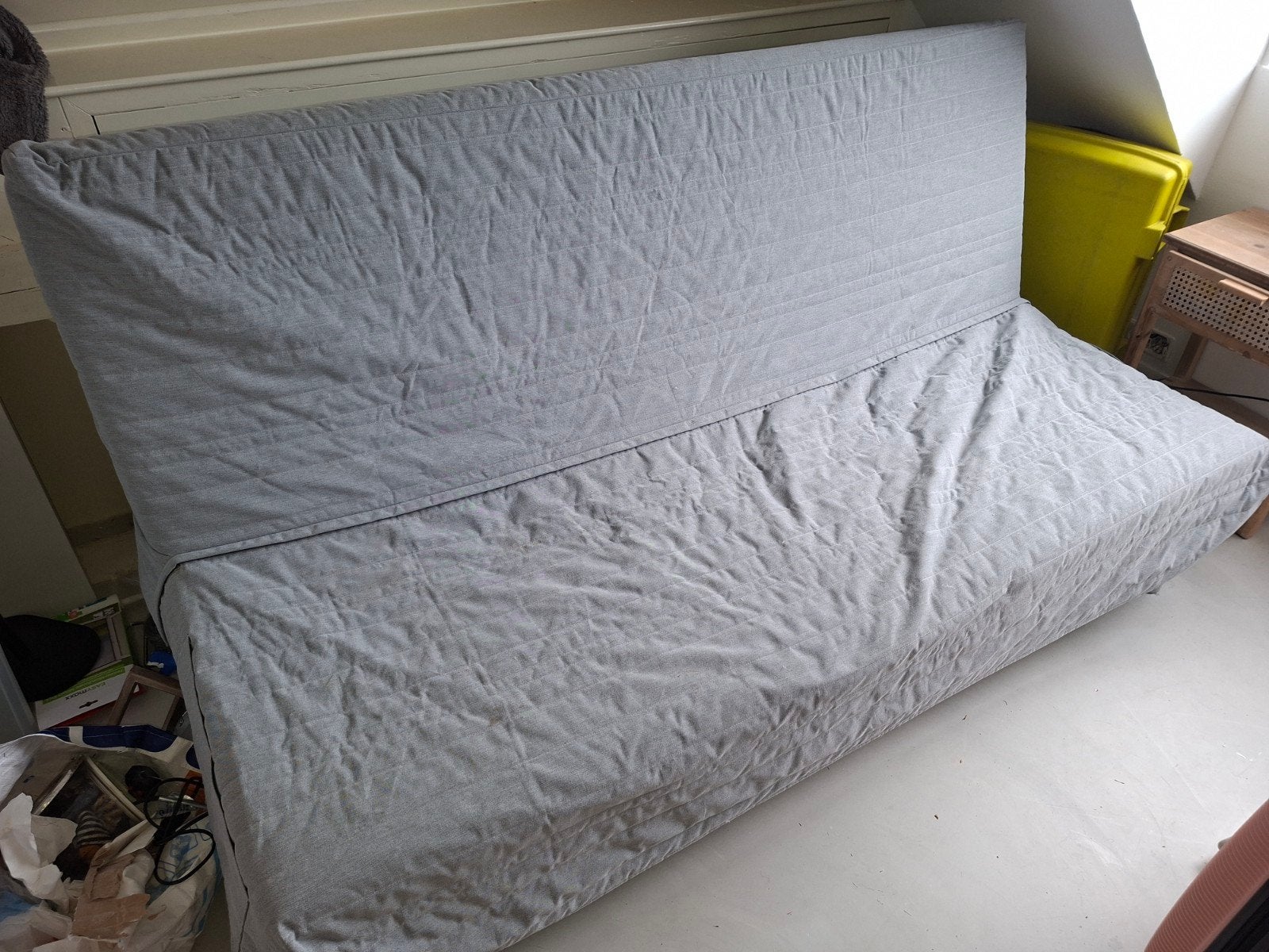 IKEA FRIHETEN slaapbank - grijs, 200x140 cm, Huis en Inrichting, Slaapkamer | Slaapbanken, Ophalen