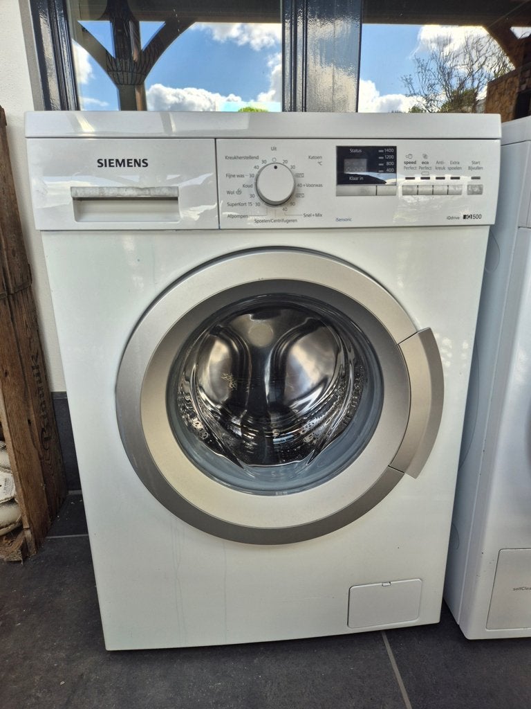 Siemens iQ500 wasmachine 7 kg en 1400 toeren te koop, Ophalen, Gebruikt, Wolwasprogramma, Voorlader
