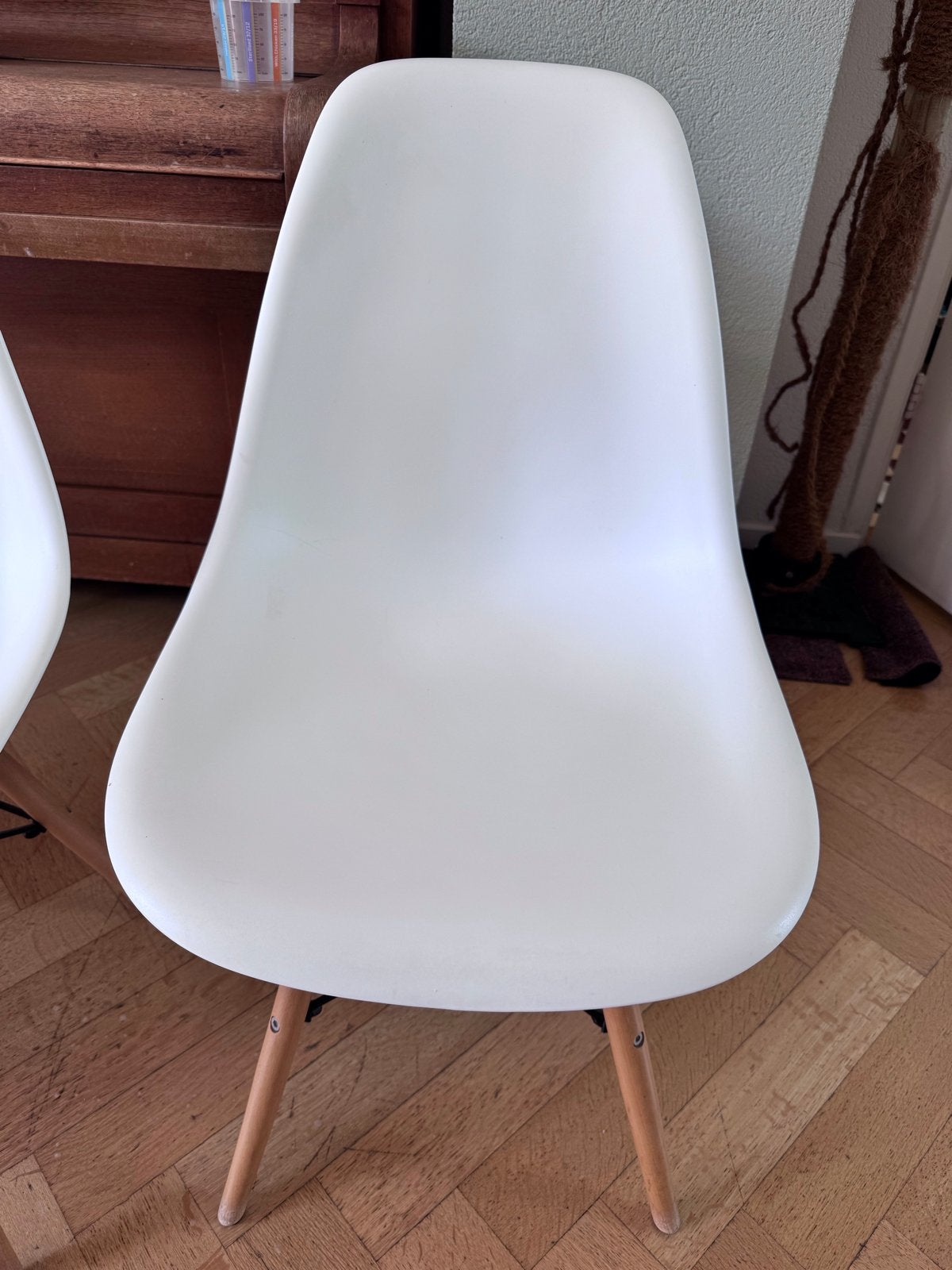 Eames Vitra look-a-like stoel, Ophalen, Kunststof, Gebruikt, Wit