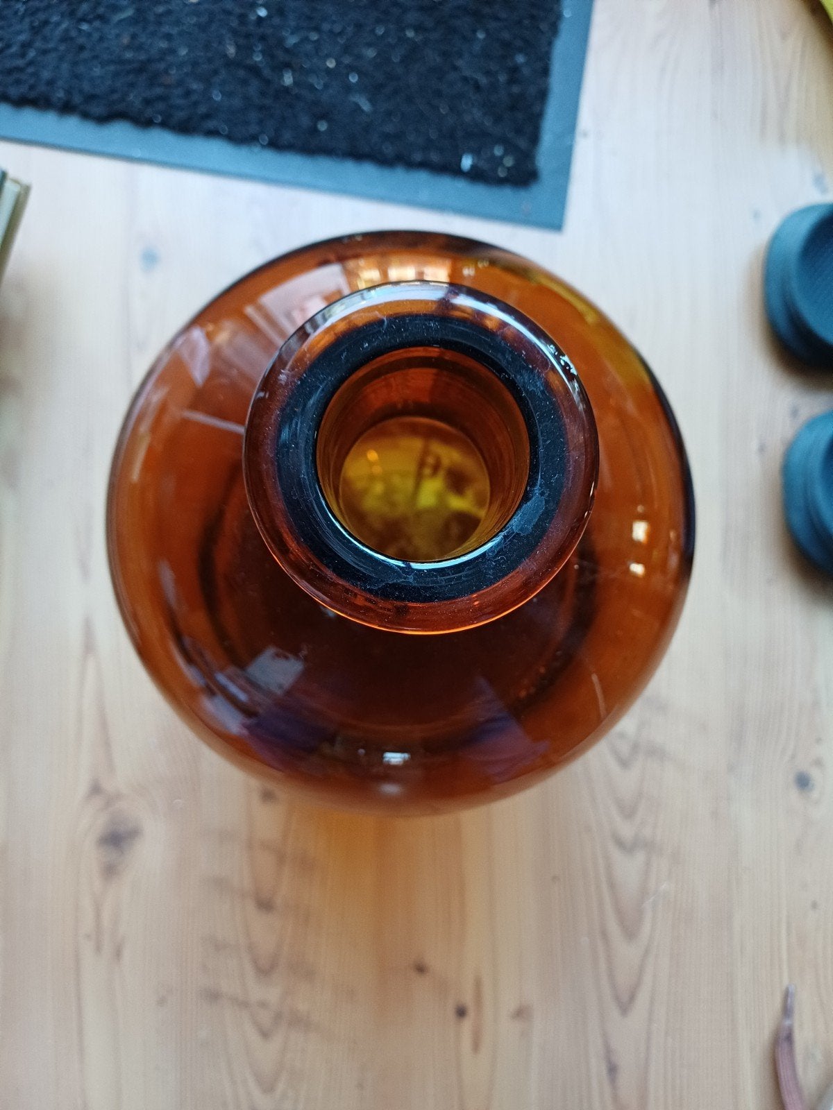 Grote Vintage Apothekersfles Bruin Glas - XL Vaas 32 cm, Ophalen