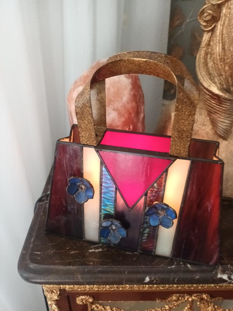 Tiffany Handtas tafellamp  heel apart, Ophalen, Minder dan 50 cm
