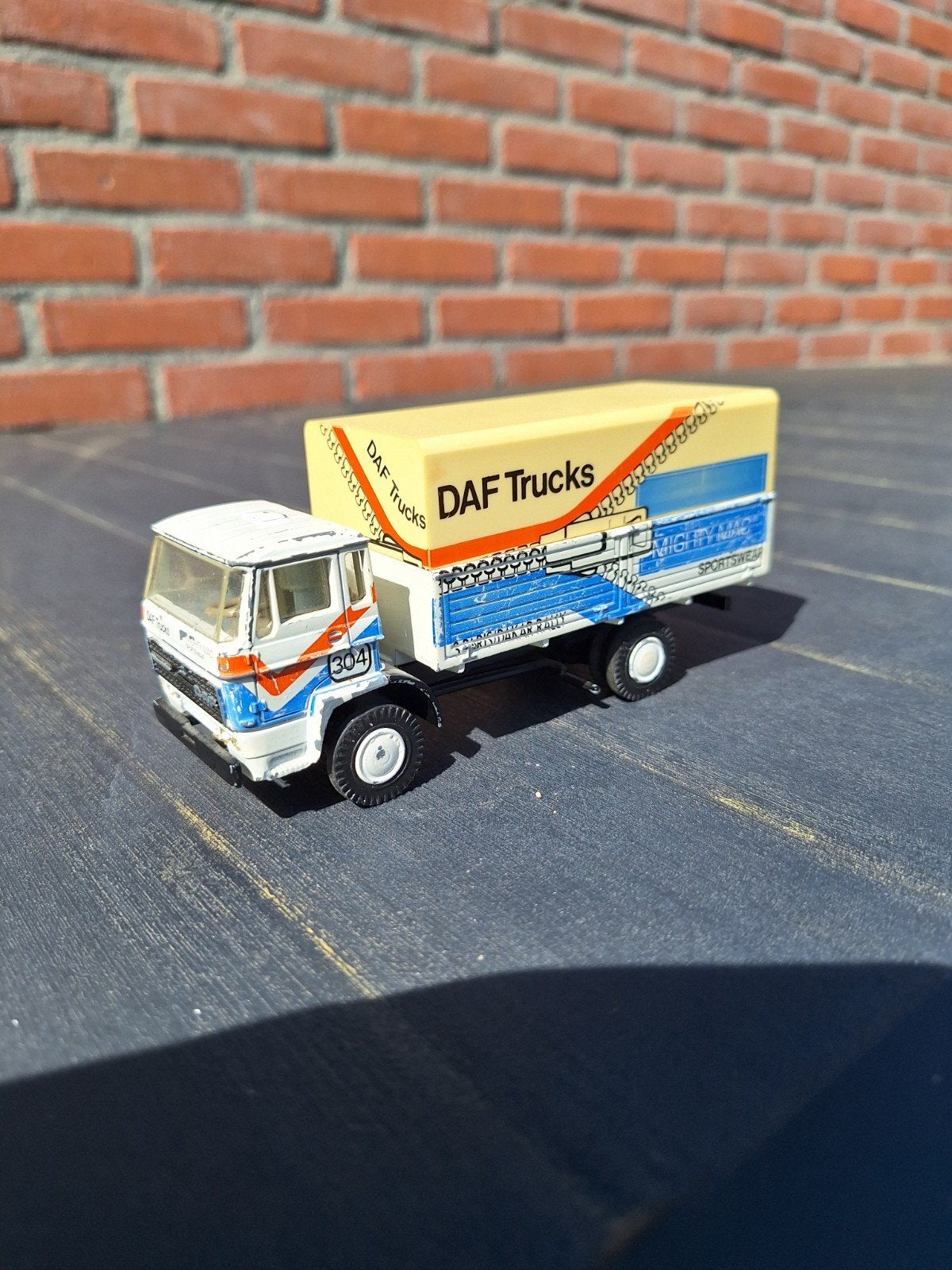 Lion Car DAF 2100  Mighty Mac Parijs Dakar 1981, Ophalen of Verzenden, Gebruikt, Bus of Vrachtwagen, Lion Toys