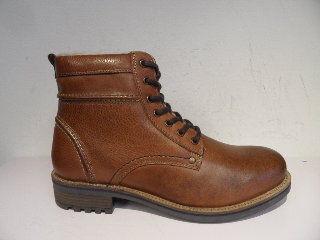 Bruine gevoerde herenboots Longo maat 41, Bruin, Boots, Nord-West-Ring-Straße 11, 63533 Mainhausen-Zellhausen, Duitsland, Nieuw