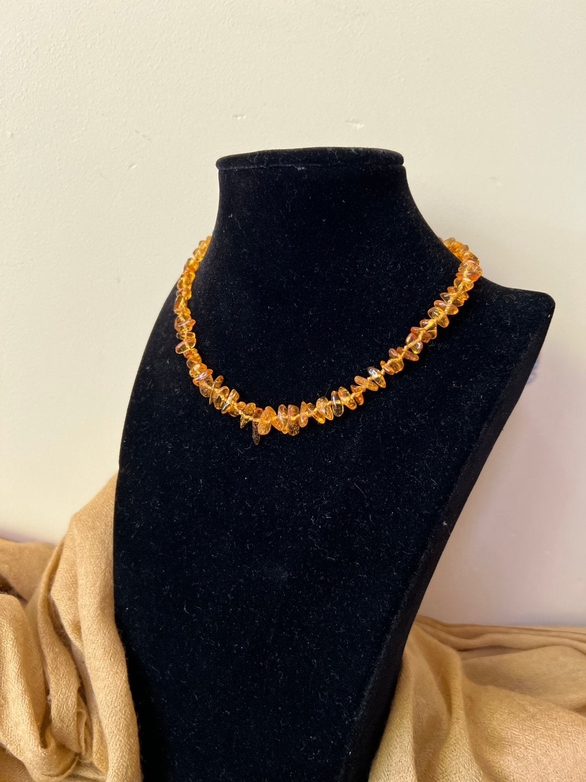 Barnsteen amber ketting & numerologie rapport uniek topkado, Magnolia11, Nieuw, Oranje, Ophalen of Verzenden