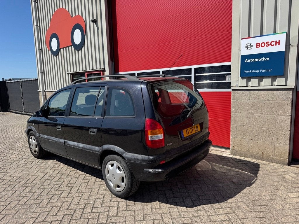 Opel Zafira 1.6-16V Comfort, Airconditioning, 7 persoons, 3e, Auto's, Opel, Gebruikt, Zwart, 4 cilinders, 7 stoelen