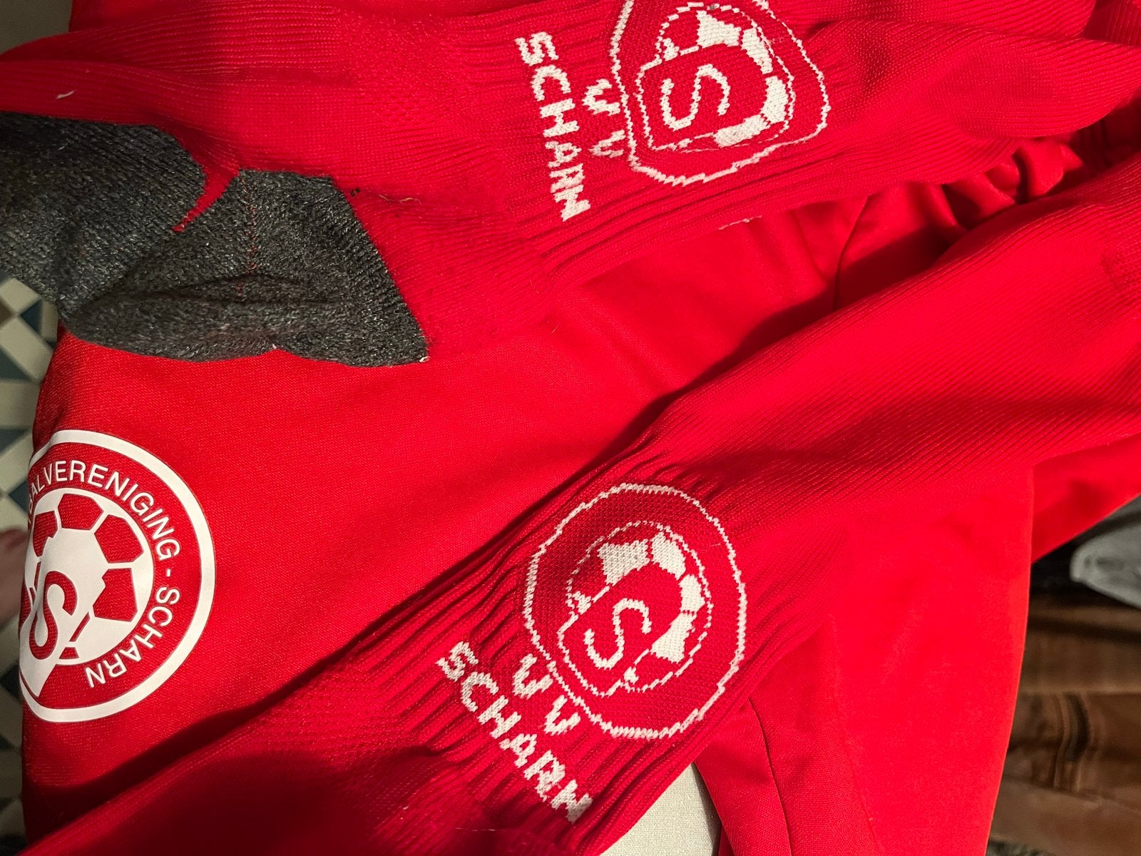 Voetbal tenue VV Scharn - Hummel - Maat S, Maat S, Ophalen of Verzenden, Zo goed als nieuw, Set