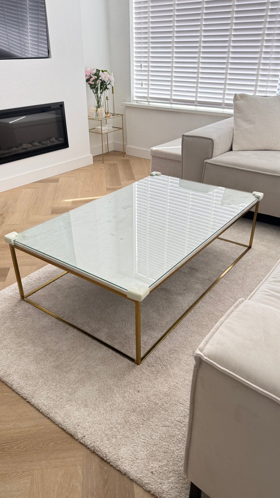 Marmeren Salontafel - WESTWING, Ophalen, 100 tot 150 cm, Minder dan 50 cm, Zo goed als nieuw