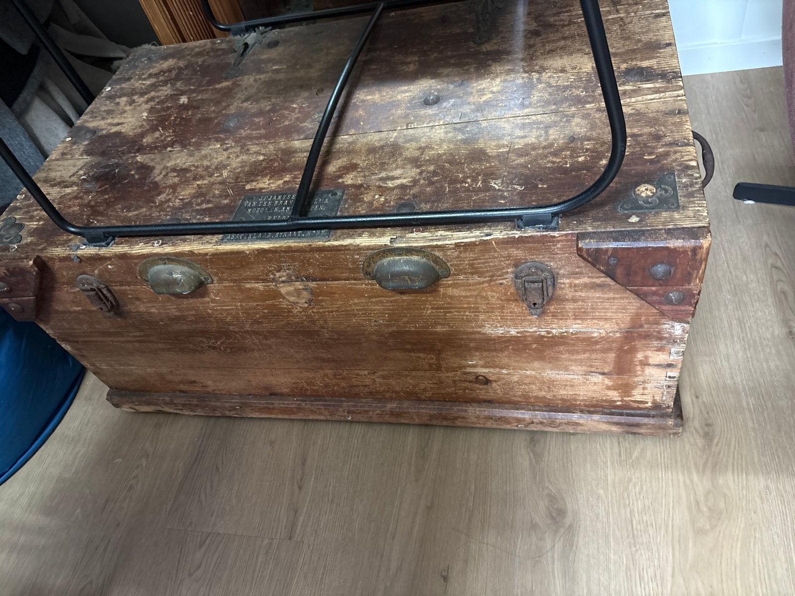 Antieke houten kist / dekenkist, Ophalen of Verzenden