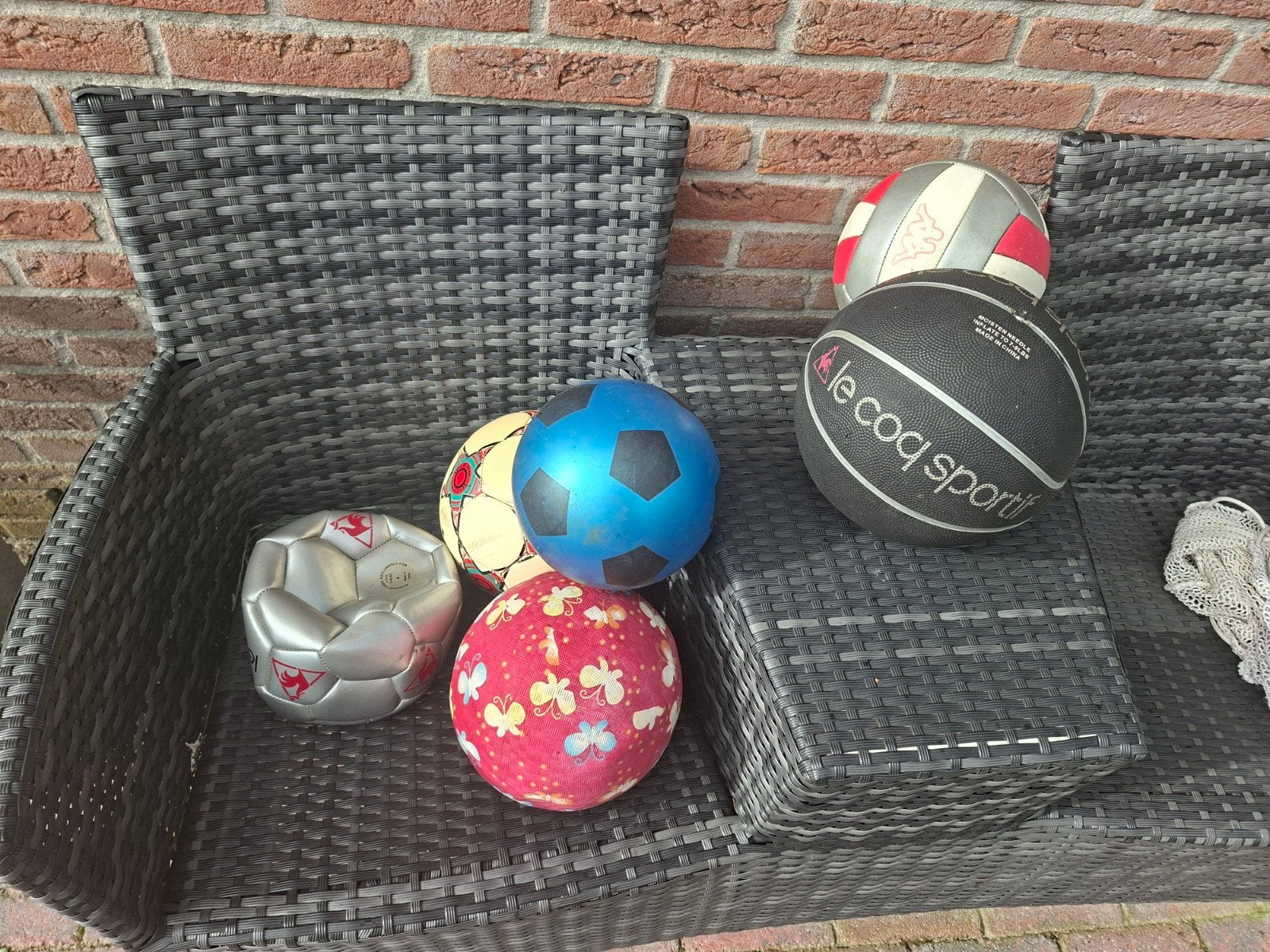 Basketbal, voetbal, volleybal - set van 3 ballen, Ophalen of Verzenden, Gebruikt, Bal