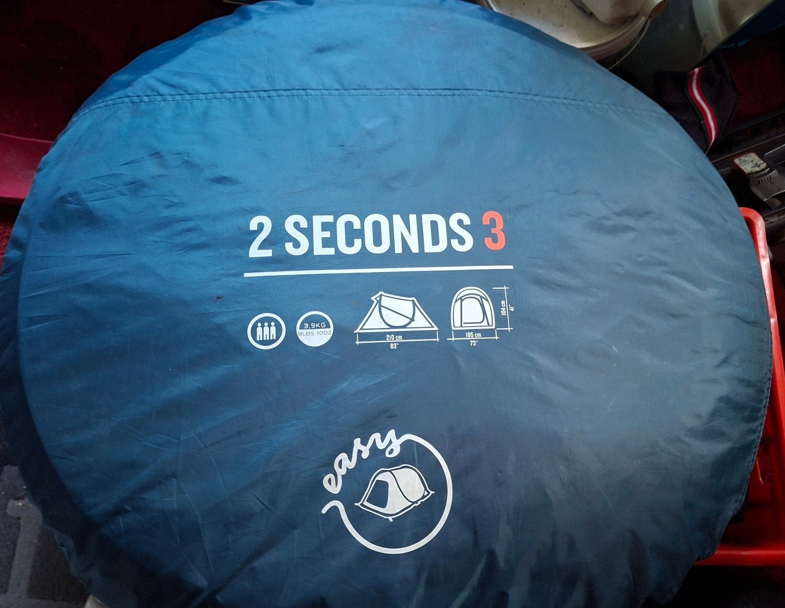 Quechua 2 Seconds 3 Easy Pop-up Tent, Caravans en Kamperen, Ophalen of Verzenden, Gebruikt, Tot en met 3