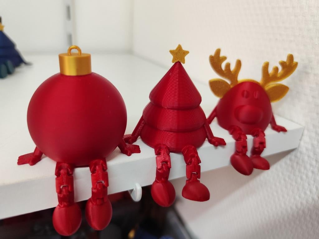 3D kerst set rood met goud, Ophalen of Verzenden, Nieuw