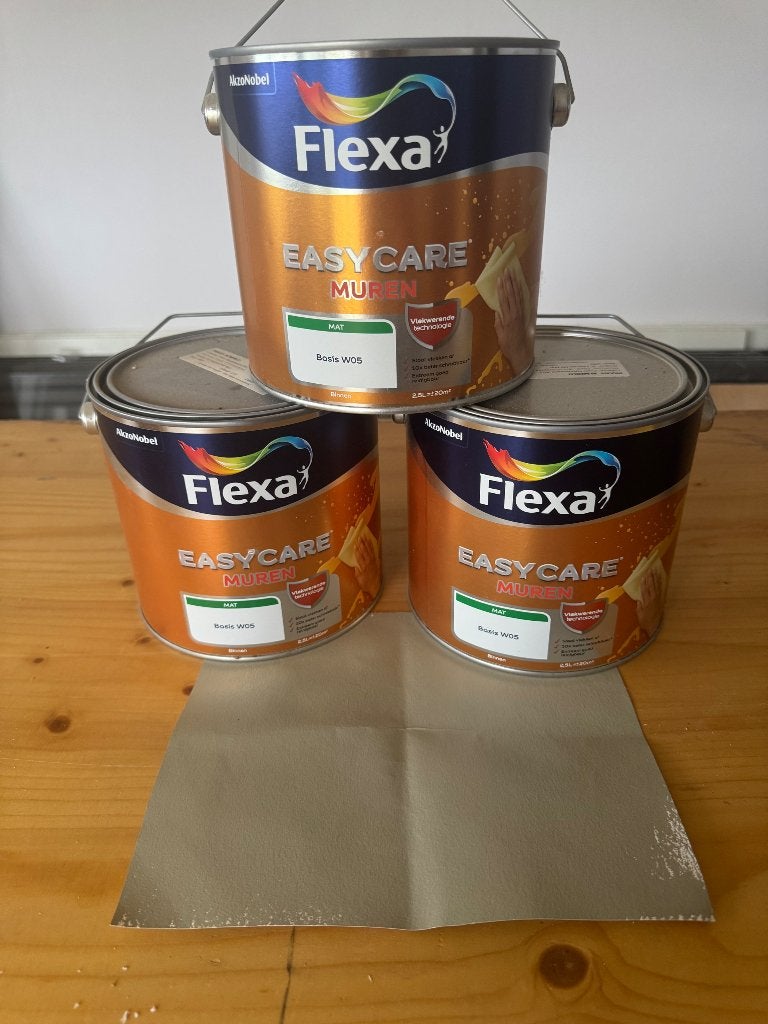 Flexa easycare (kiezel), Overige kleuren, 5 tot 10 liter, Nieuw, Ophalen of Verzenden