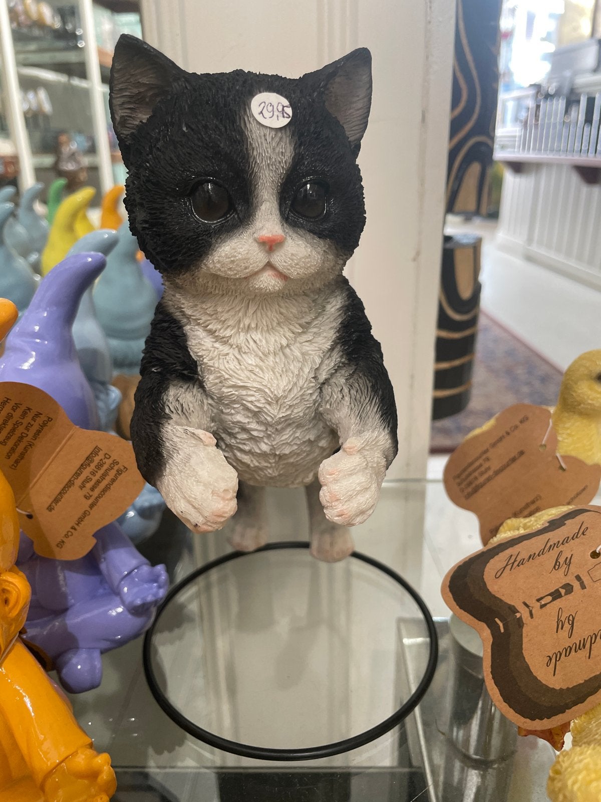 Schattig Zwart-Wit Kattenbeeldje - Decoratie, Meerkleurig, Nieuw, Kunststof, Ophalen of Verzenden
