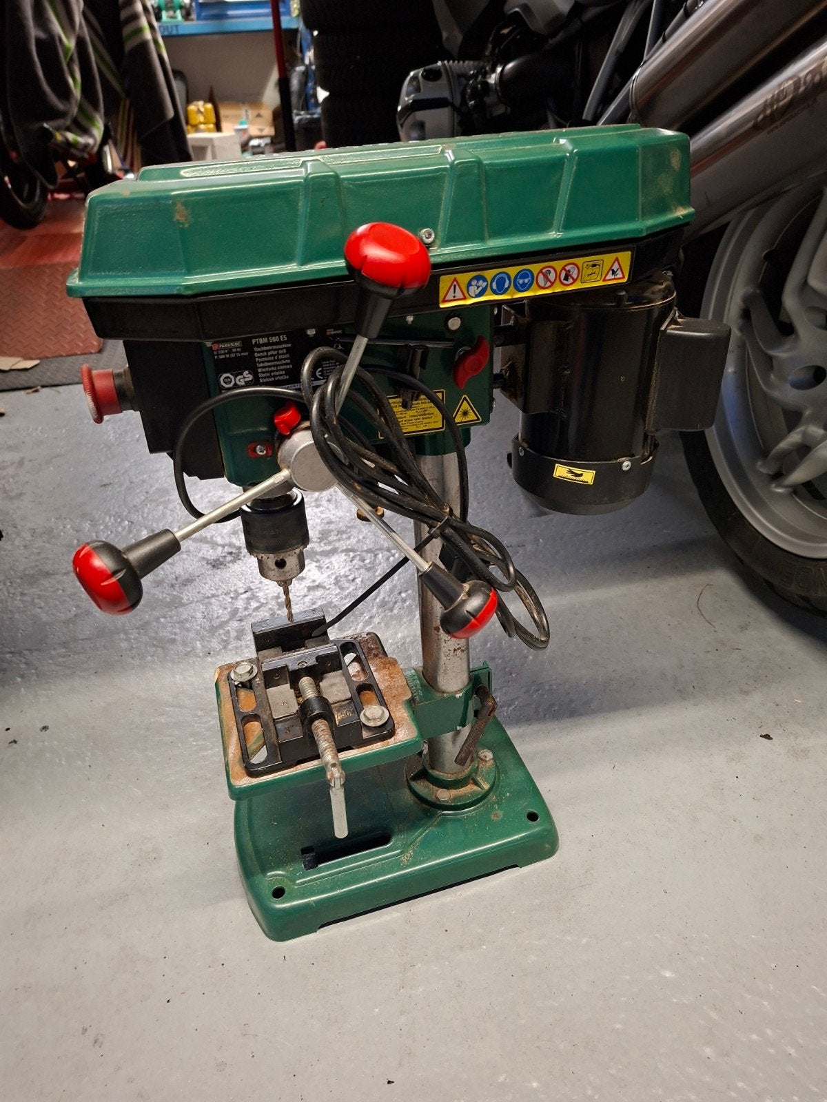 Parkside Kolomboormachine PTBM 500 E5 - Gebruikt, Ophalen of Verzenden, Gebruikt, Minder dan 400 watt, Kolomboormachine