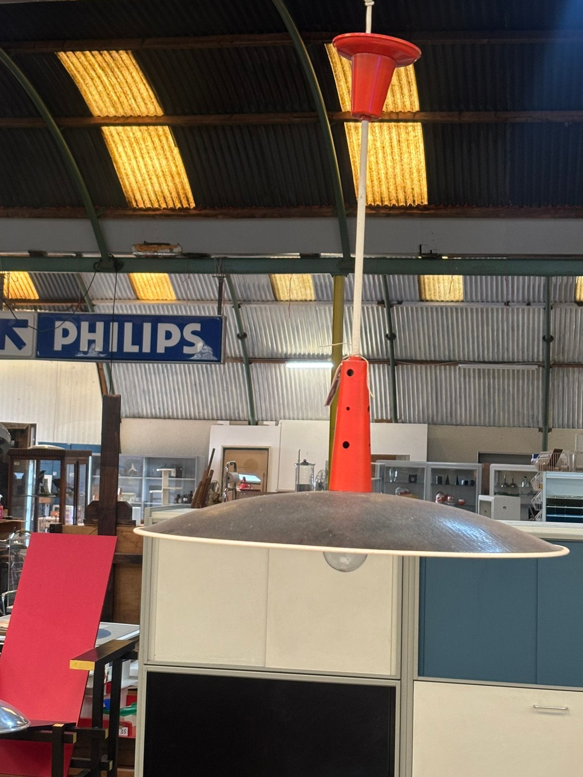 Vintage hanglampen (4x), Ophalen, Gebruikt, Metaal