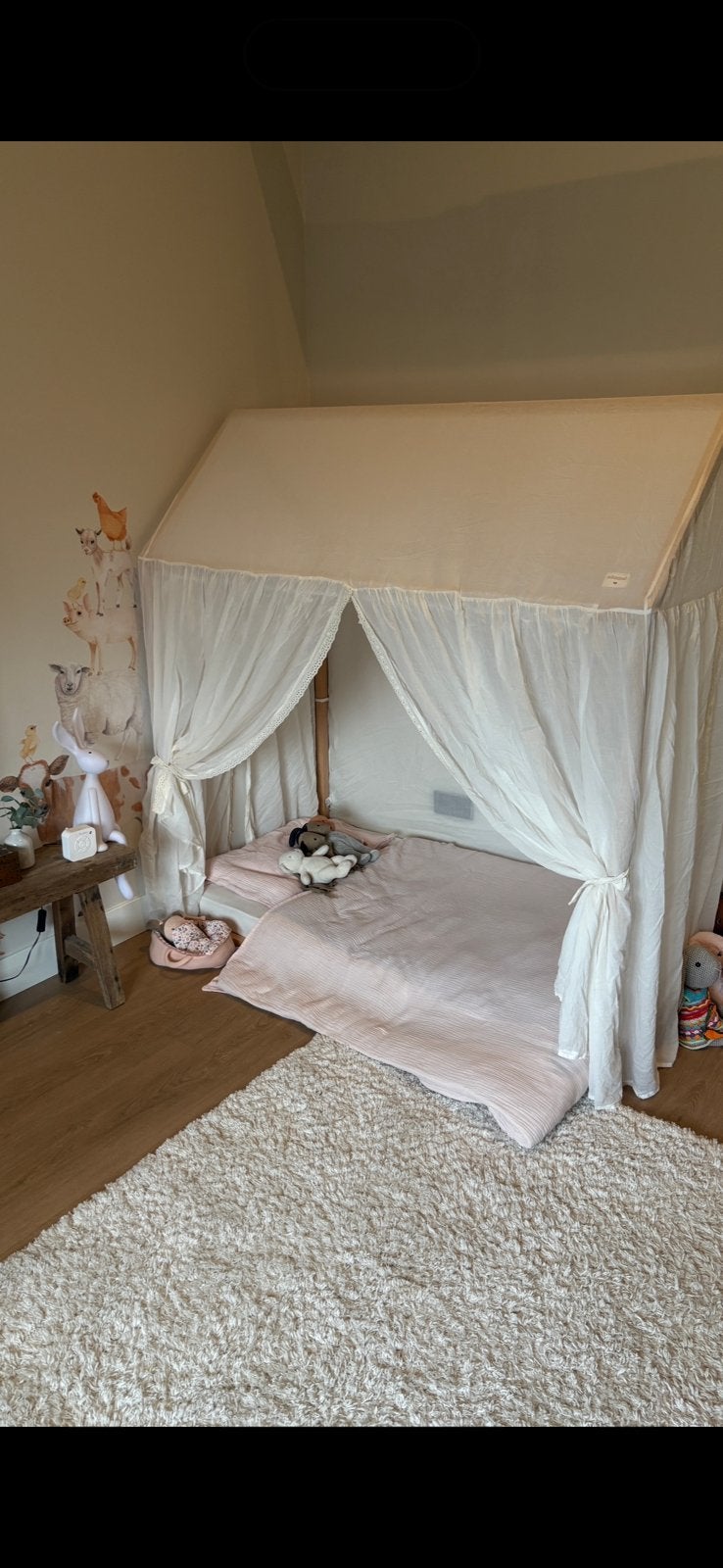 Bed Nobodinoz, Ophalen, 70 tot 85 cm, 140 tot 160 cm, Zo goed als nieuw