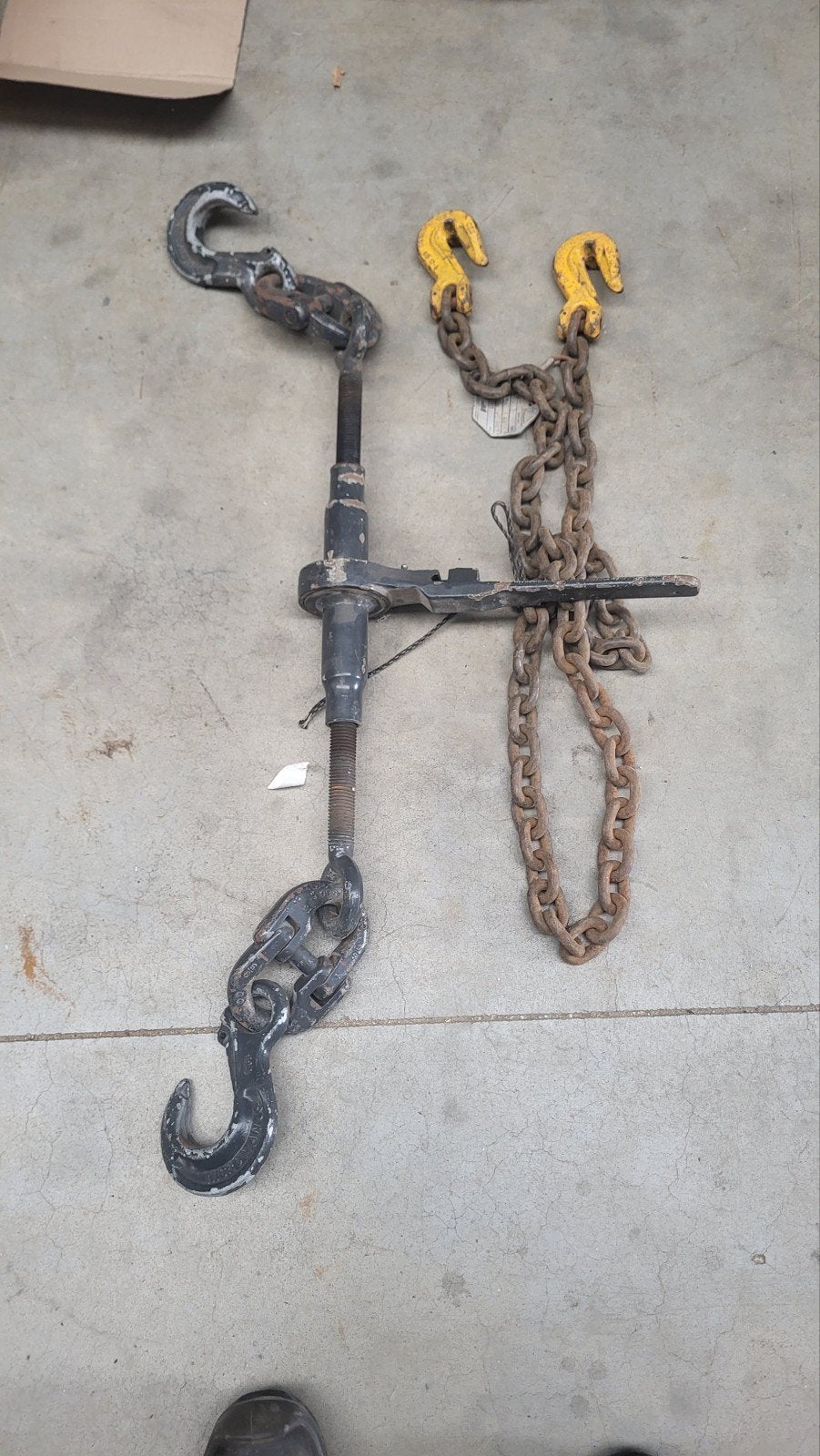 2mtr Span ketting sjorren ketting  + lading spanner, Ophalen, Gebruikt