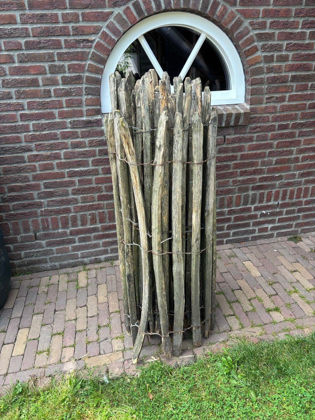 Schapenhek kastanjehouten hek 122 cm hoog, 6 meter lang, Ophalen, Gebruikt, Hout, Tuinhek