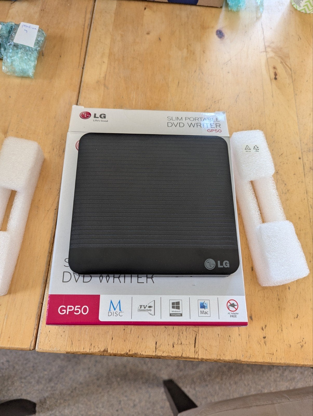 LG Slim Portable DVD Writer GP50, Computers en Software, Cd, Nieuw, Extern, MacOS
