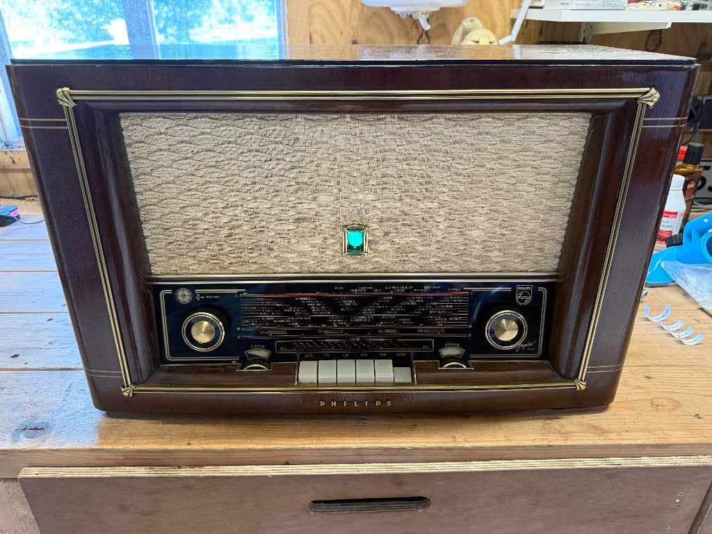 Philips Jupiter Buizenradio Antiek nieuwstaat, Antiek en Kunst, Antiek | Tv's en Audio, Ophalen