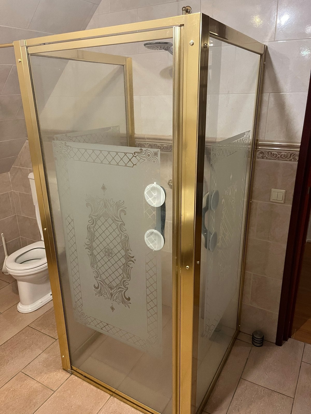 Douchecabine met douchekraan en handdoekrekje, Ophalen, Gebruikt, Met douche