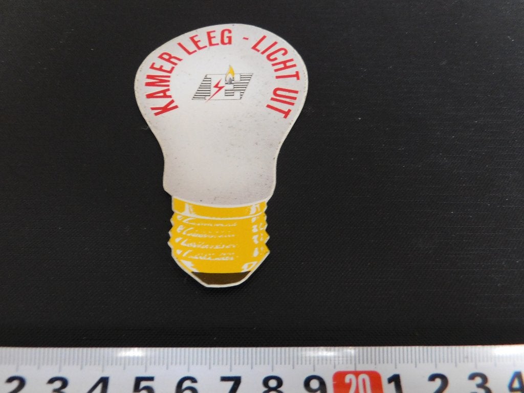 sticker strip gloeilamp - kamer leeg licht uit, Verzamelen, Ophalen, Zo goed als nieuw