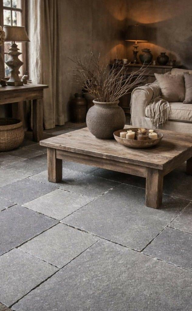 Bourgondische Dallen tegels Raw Chateau