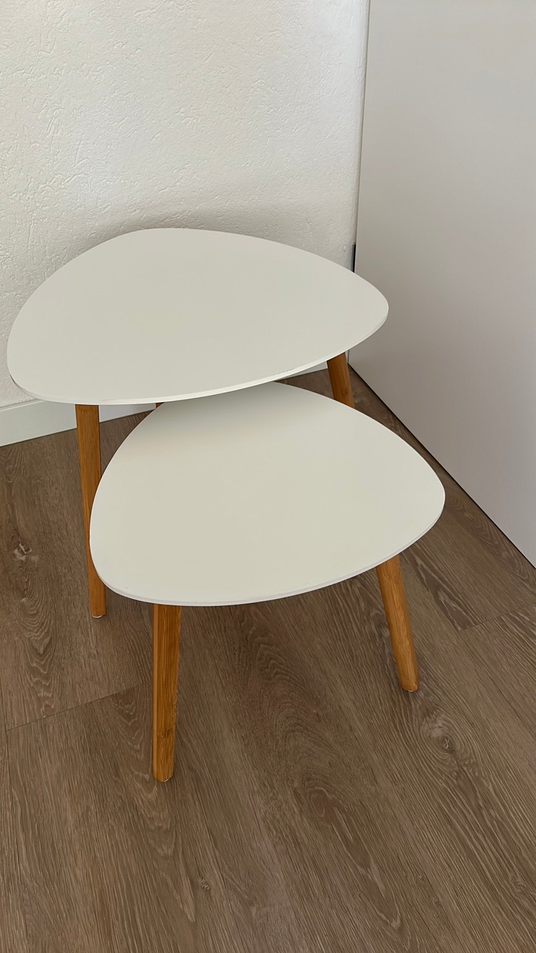 Set salon/ bijzet tafeltjes, Minder dan 55 cm, Rond, Zo goed als nieuw, Ophalen