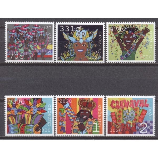 Curacao 448/53 postfris Carnaval 2020, Postzegels en Munten, Postzegels | Nederlandse Antillen en Aruba, Postfris, Ophalen of Verzenden