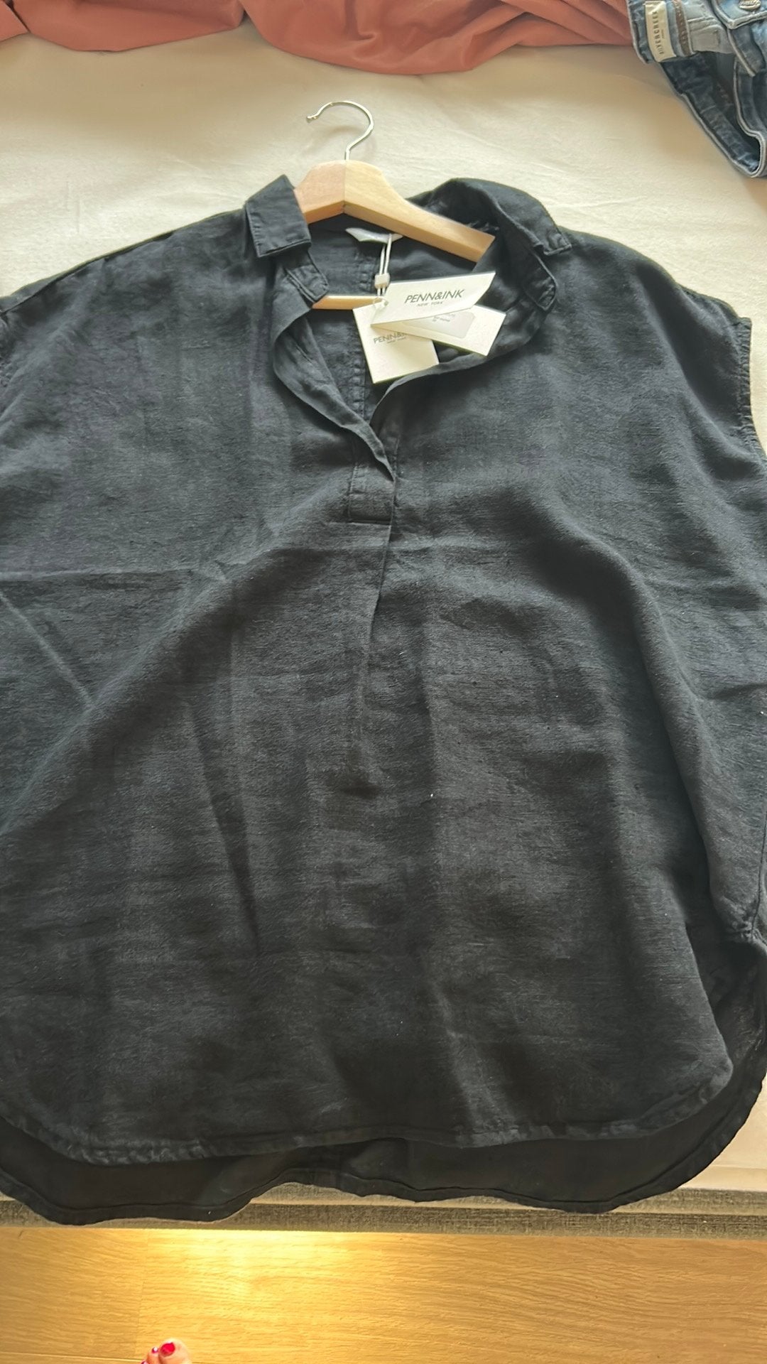 Penn&Ink New York mouwloze blouse maat 36, Ophalen, Nieuw, Grijs, Maat 36 (S)